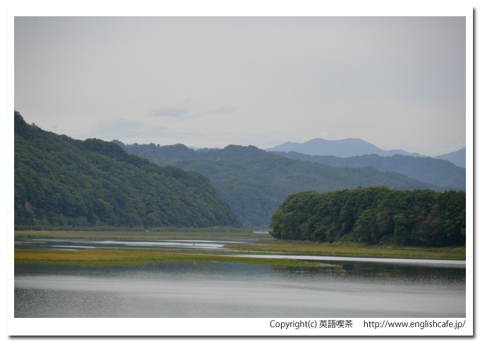 二風谷ダム、二風谷ダムのダム湖の景色（北海道平取町）