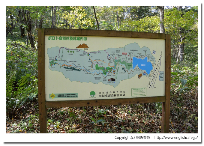 ポロト自然休養林、ポロト自然休養林の案内図（北海道白老郡白老町）