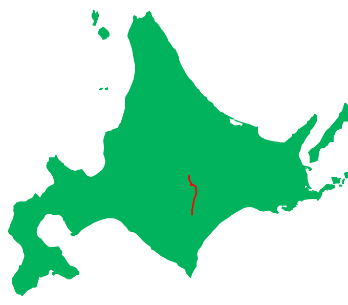 糠平川橋梁（士幌線）、士幌線広域図（北海道河東郡士幌町）