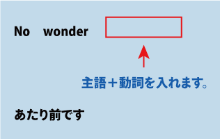 英語No wonder（～なのはあたりまえです）について