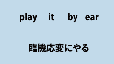 英語play it by ear（臨機応変にやる）について