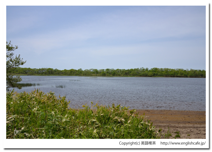 茨散沼、茨散沼と周りの風景（北海道野付郡別海町）