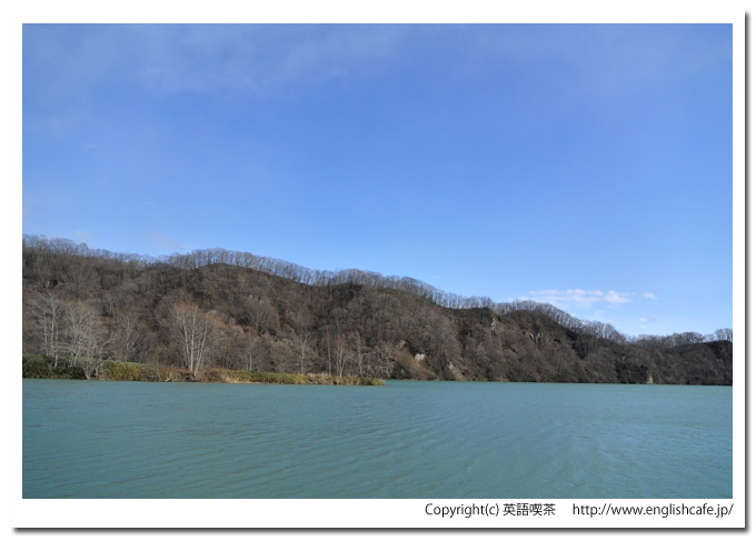 幌別ダム、ダム湖の奥のほうから（北海道登別市）