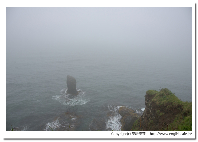 霧多布岬展望台、霧多布岬展望台の散策路から見る海岸岩礁風景（北海道厚岸郡浜中町）