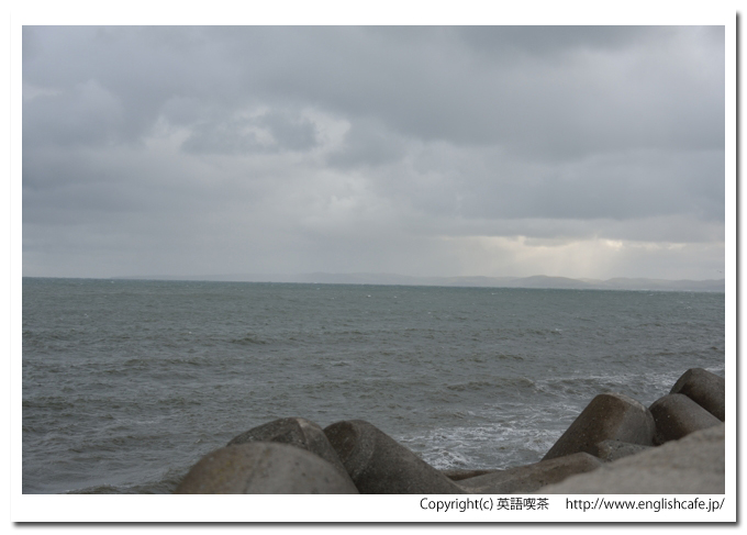 稚内港北防波堤ドーム、ドームから見る宗谷湾の景色（北海道稚内市）