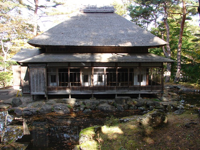 旧岩船氏庭園（香雪園）、園亭の正面側（北海道函館市）