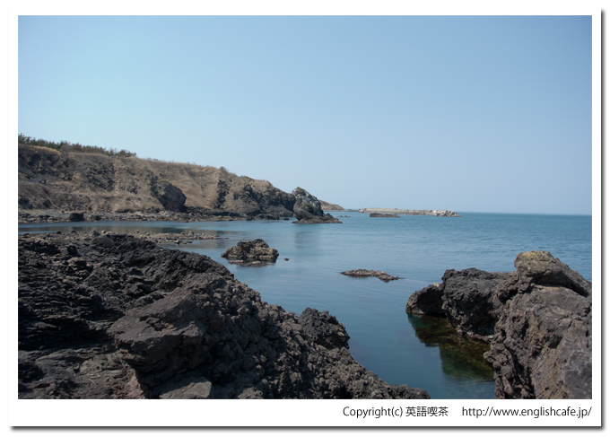海岸の下へ（北海道檜山郡上ノ国町）