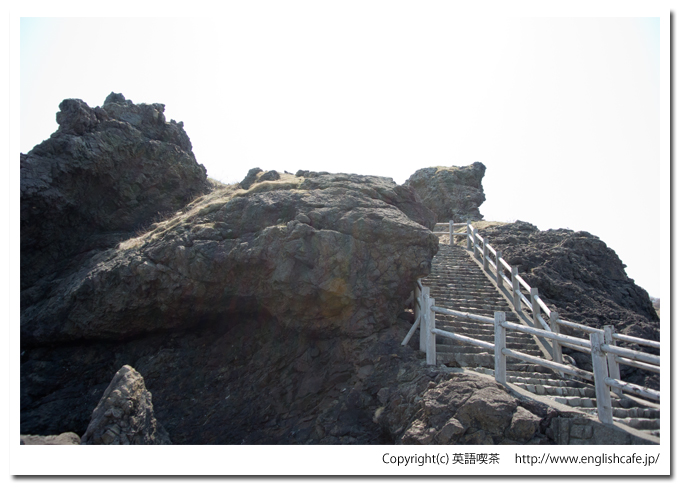 下りてきた散策路（北海道檜山郡上ノ国町）