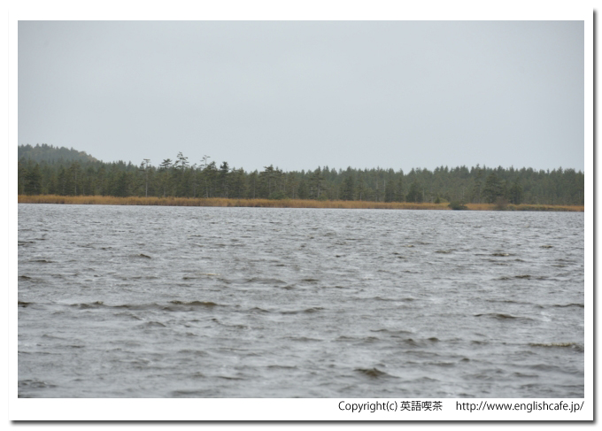 モケウニ沼、モケウニ沼の対岸の様子と湖面の様子（北海道猿払村）