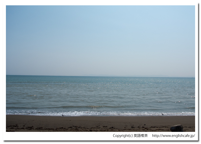 みそぎ浜から見る津軽海峡（北海道木古内町）