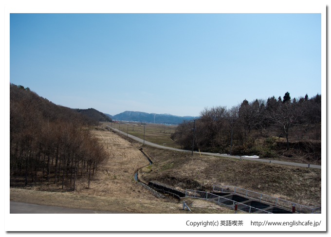 逆川ダムの堤体から風景（北海道檜山郡江差町）