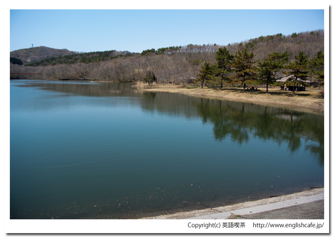 逆川ダムの堤体（北海道檜山郡江差町）