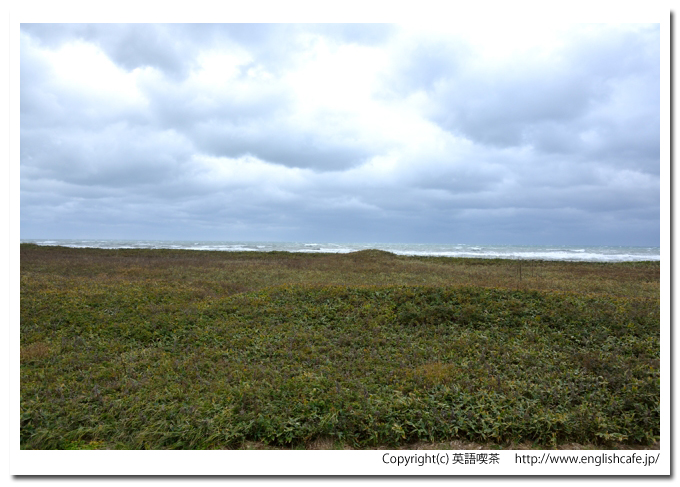 サロベツ原野駐車公園、サロベツ原野駐車公園から見る海岸線（北海道幌延町）