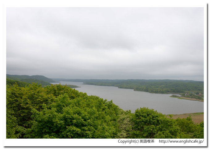 サルボ・サルルン展望台（釧路湿原国立公園）、サルボ展望台から見る塘路湖（北海道川上郡標茶町）