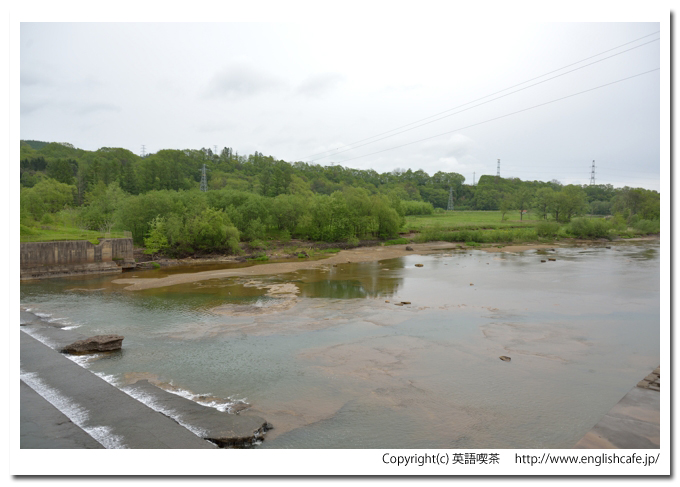 仙美里ダム、仙美里ダムの川の下流側へ（北海道足寄町）