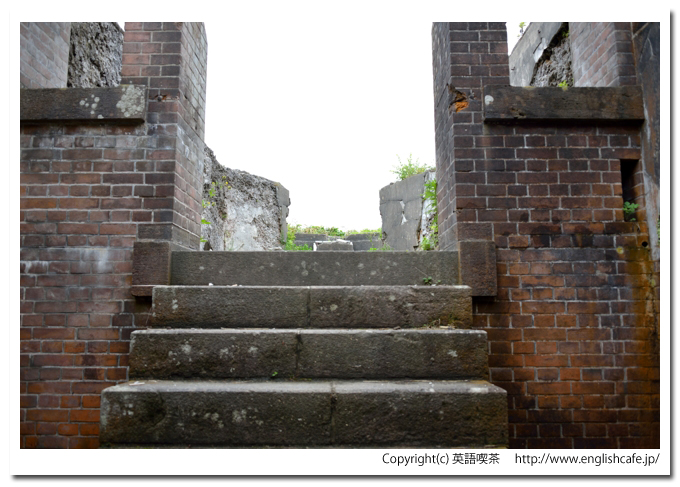 戦闘指令所跡、戦闘指令所の中のほうから撮影したところ（北海道函館市）