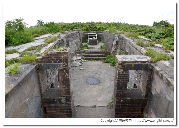 戦闘指令所跡、戦闘指令所を逆の方向から撮ったところ（北海道函館市）