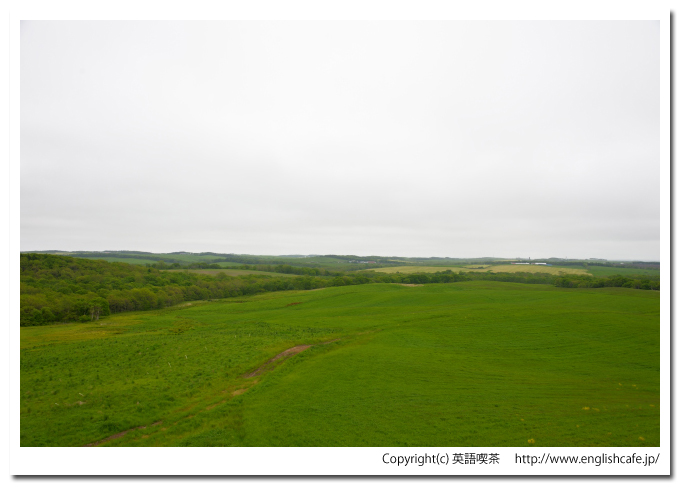 新酪農村展望台、展望台からの牧場（北海道野付郡別海町）
