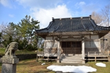 砂崎神社と洲崎館跡（北海道檜山郡上ノ国町）