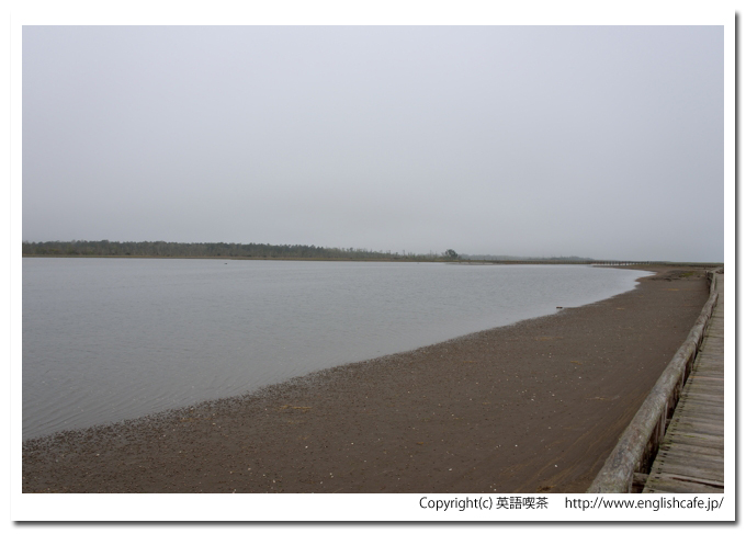 春国岱、春国岱木道から望む砂州と湖面（北海道根室市）
