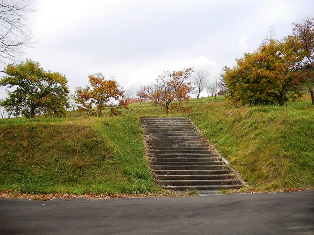 玉川公園の駐車場（北海道久遠郡せたな町）