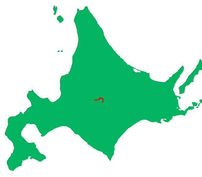 旧根室本線、旧根室本線概略図（北海道上川郡新得町塔など）