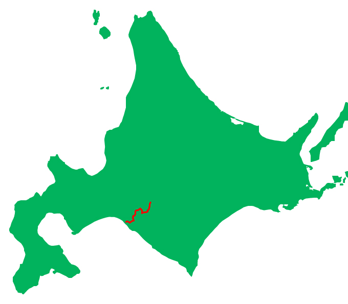 振内駅（旧富内線）、富内線広域図（北海道沙流郡平取町）