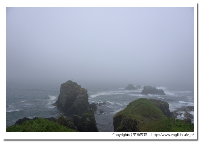 湯沸岬灯台、湯沸岬の岩礁の景色（北海道厚岸郡浜中町）