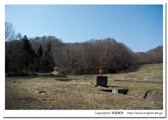 うぐい川ダム、堤体の前から（北海道檜山郡江差町）