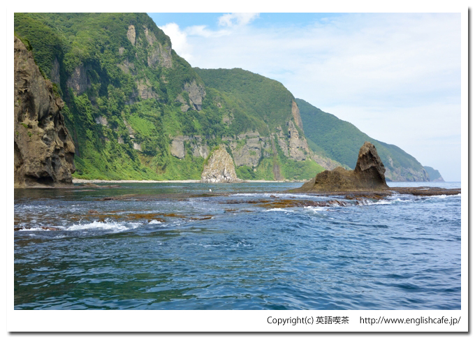 矢越岬（クルーズ編）、終盤の海岸風景（北海道上磯郡知内町）