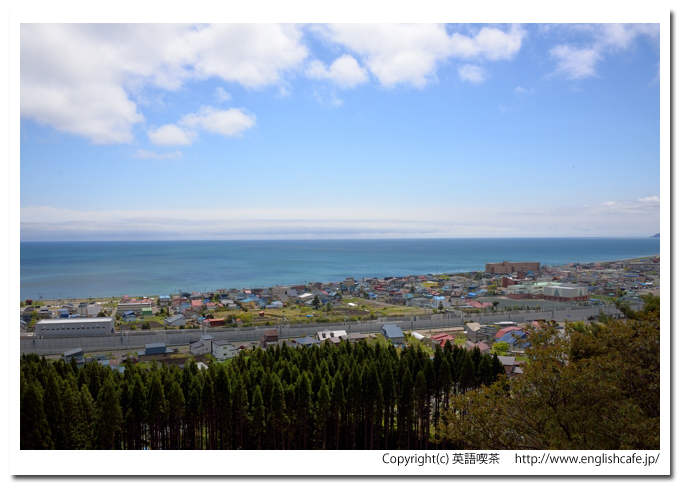 薬師山、薬師山展望台から望む町並み（北海道上磯郡木古内町）