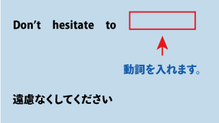 英語Don't hesitate to（遠慮なくしてください）について