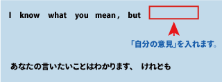 英語I know what you mean, but（言いたいことはわかります、けれども）について